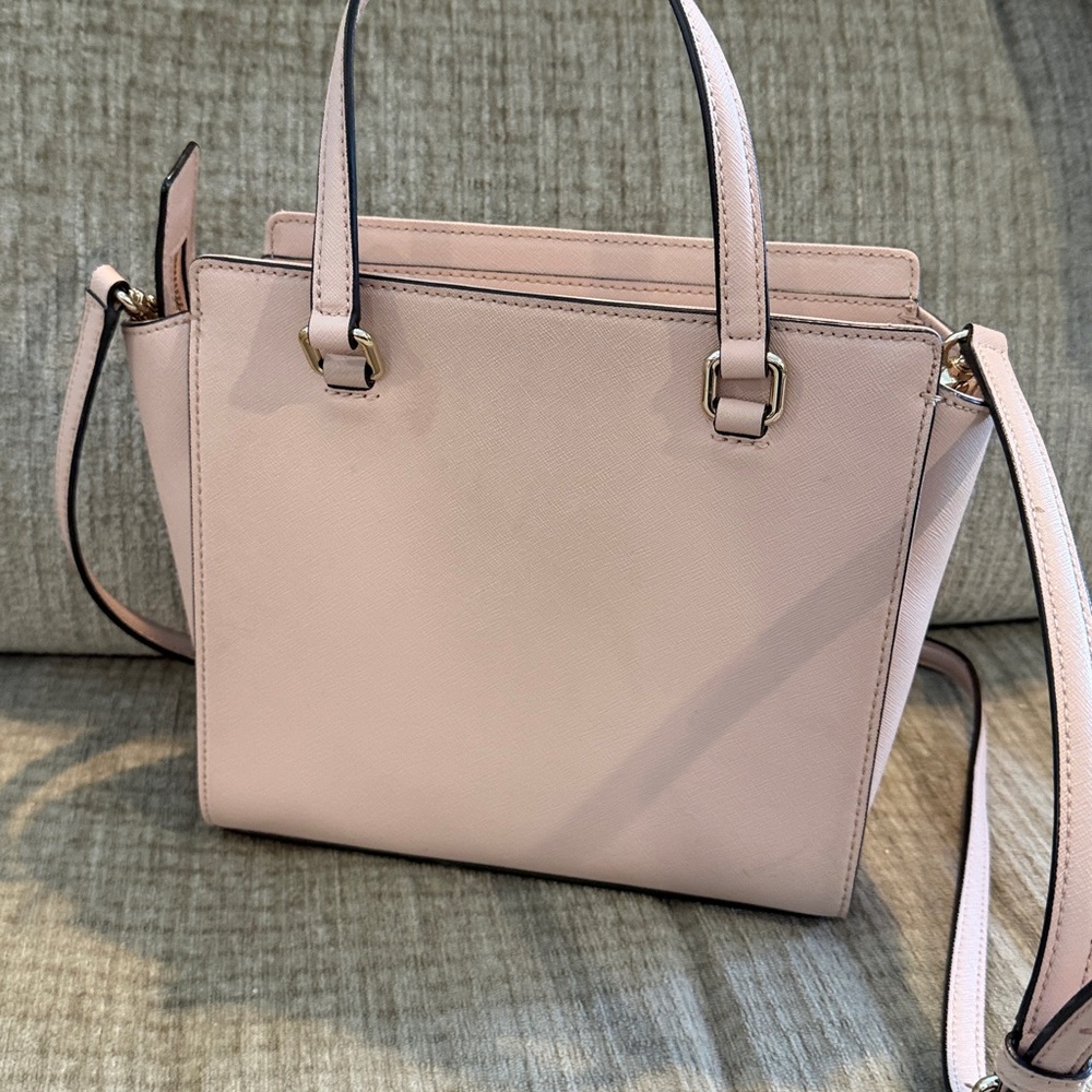 Kate Spade Blush Laurel Way Jewelef small Hardlee satchel in blush pink  9 by 9 - Picture 5 of 13